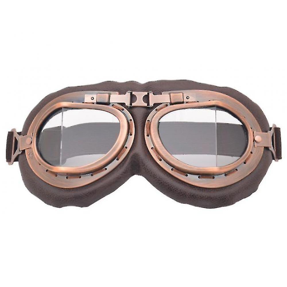 Motorcycle Riding Goggles Retro Classic Glasses Windshield(transparent)