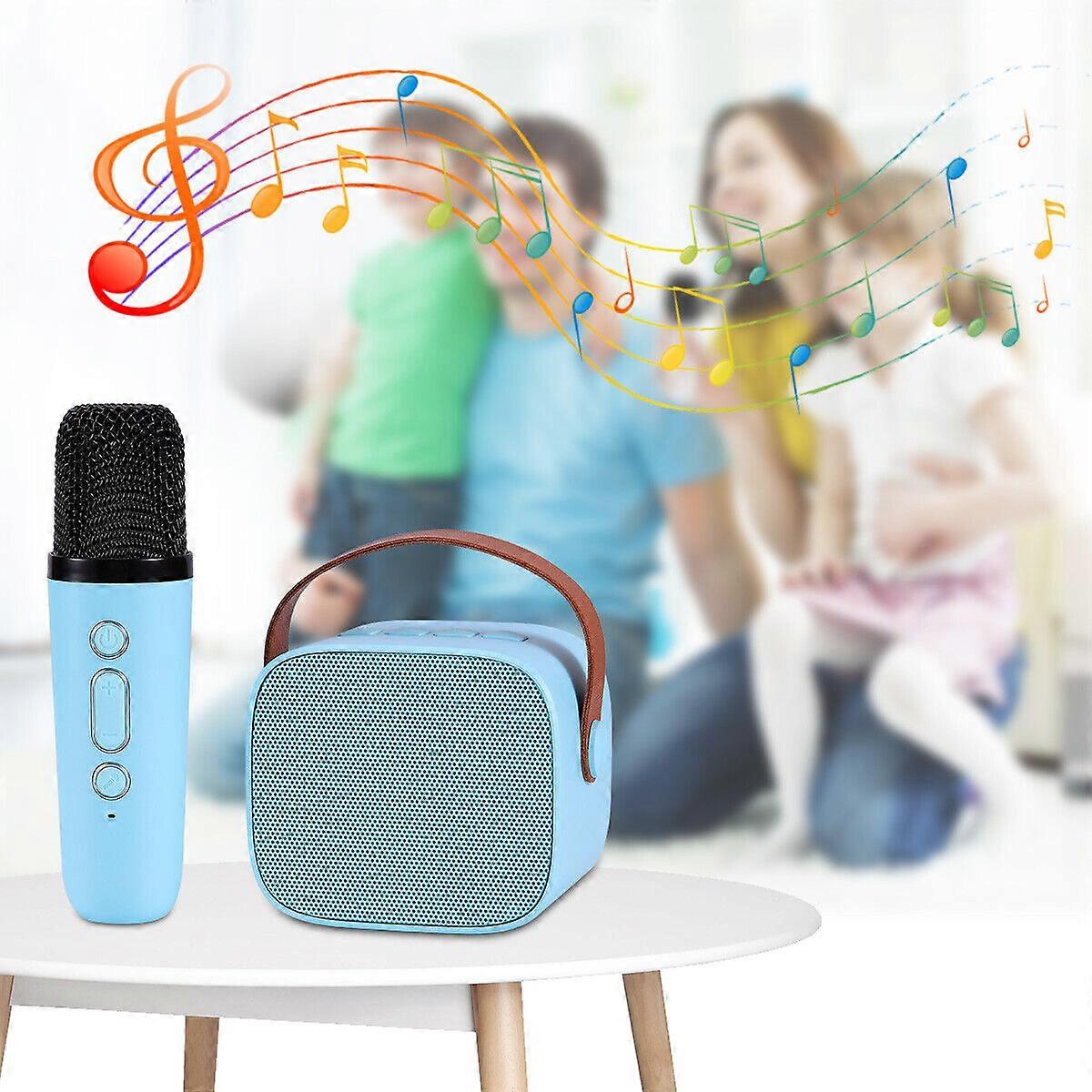 Mini Karaoke Machine With Wireless Microphone Portable Bluetooth Speaker For Kids Adults,100% New