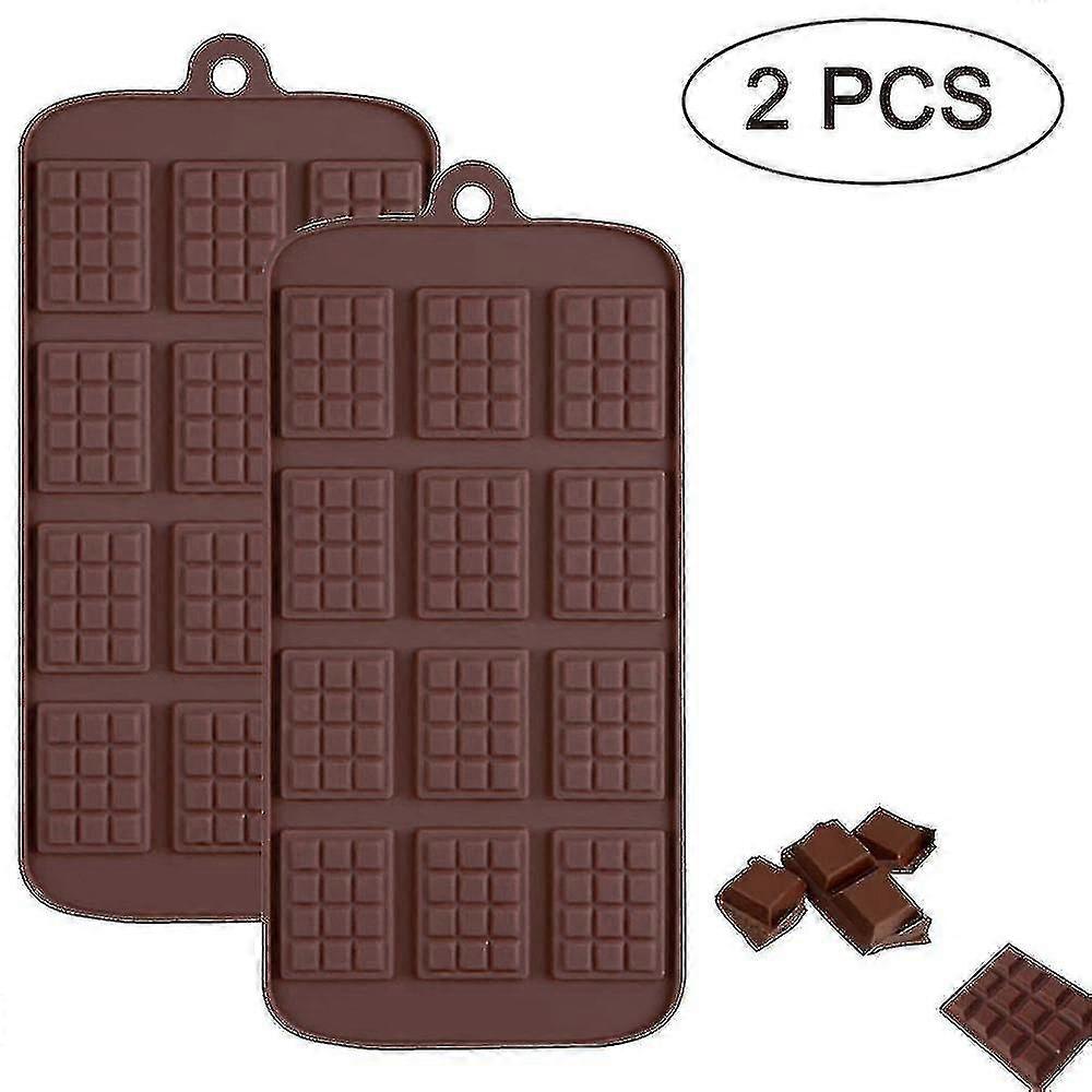 Silicone Chocolate Candy Molds Waffle 12 Grids Bpa Free, Reusable 100% Silicon & Dishwasher Safe Sil