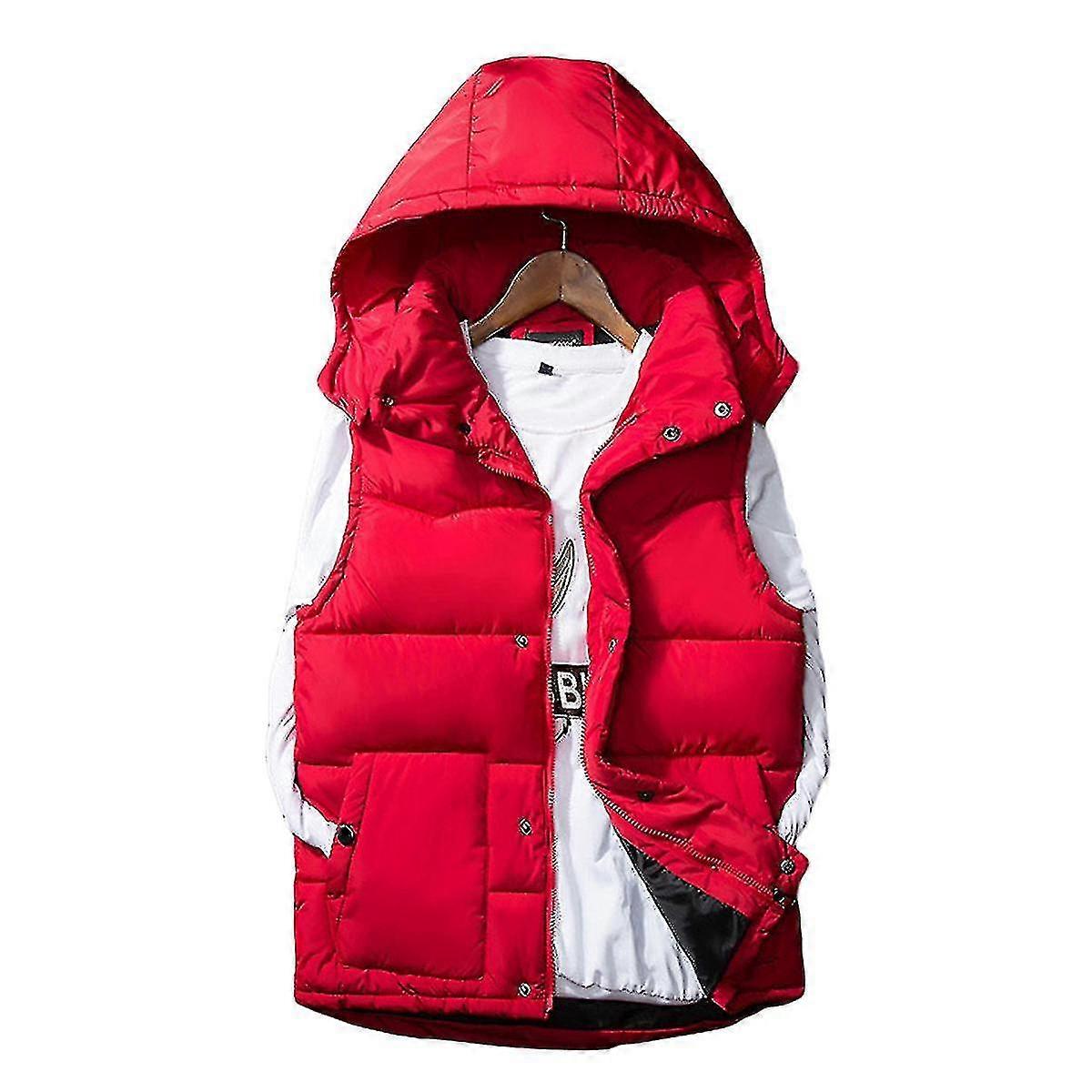 Męska wyściełana kamizelka zewnętrzna zdejmowana kamizelka Puffer z kapturem