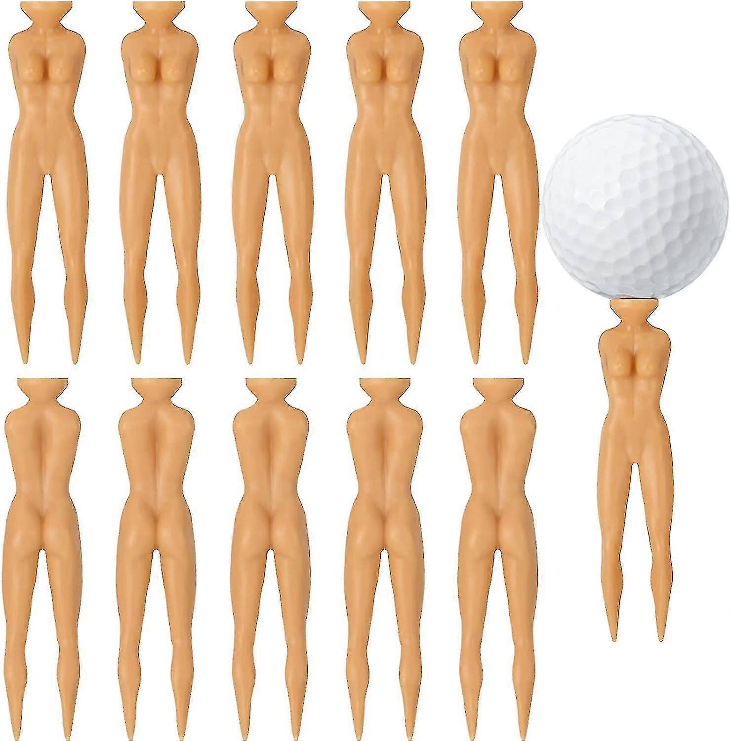 24pcs 3 Polegadas/7.6cm Golf plástico Tees Lady Tees Mulher Golf Tees Nude Golf Tees para treinamento de golfe