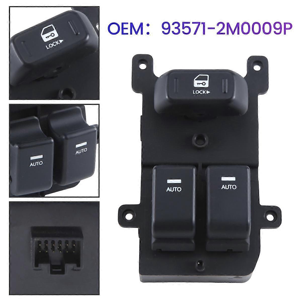 93571-2M0009P Car Left Driver Door Power Window Main Switch for Coupe 2010-2012