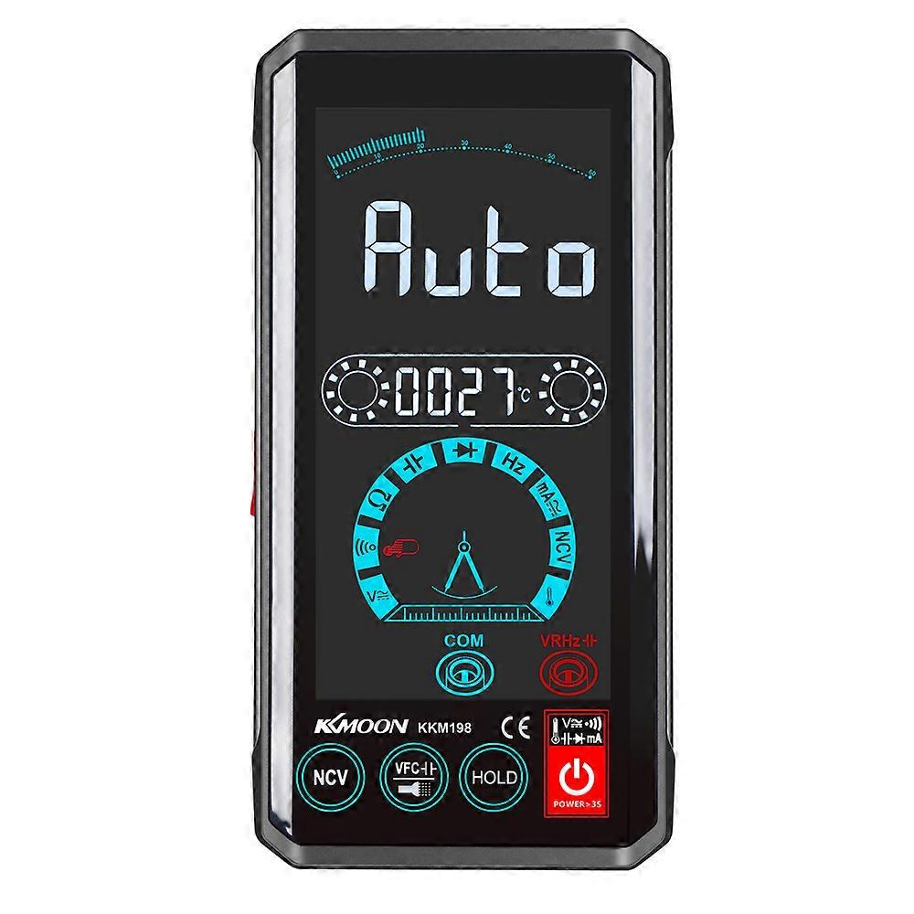KKM198 Smart Digital Multimeter 4.4 Inch Touching Screen VFC Function Tester DC/AC Voltage/Current Meter Temperature Test