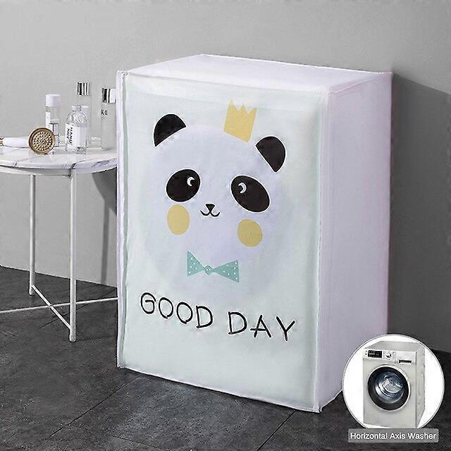 Cute Bear Printed Washing Machine Cover Top Dust Protection Waterproof Case Cover Loading/Front Loading Washing Machine Covers Laundry Combo Units