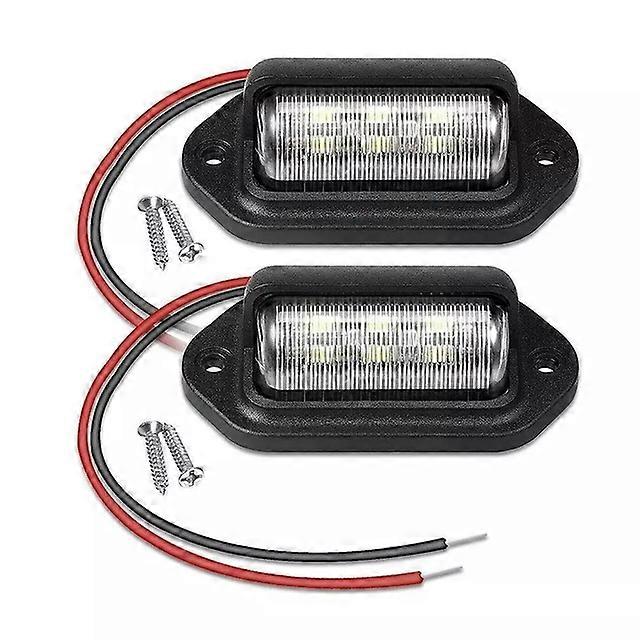 6 LED سيارة رقم ترخيص لوحة ضوء المصابيح البيضاء لوحة الترخيص أضواء لسيارات الدفع الرباعي شاحنة مقطورة فان العلامة خطوة مصباح منتجات السيارات