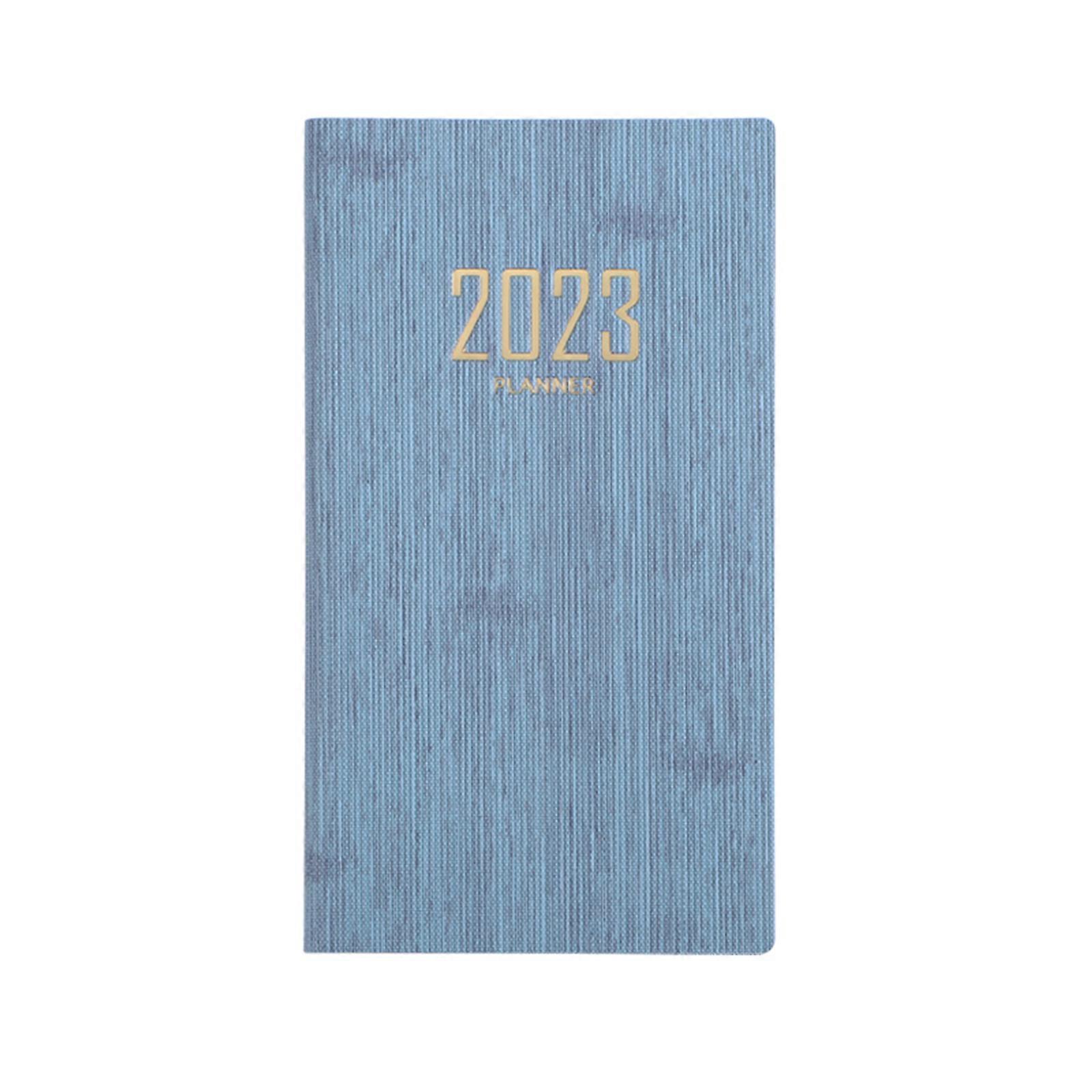 Mini Notebook Daily Notebooks 2023 A6 Notepad A6 Portable Agenda Planner 60 Sheets With 120 Pages 365 Days PU Stationery