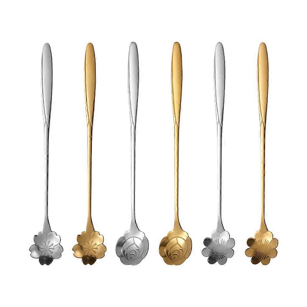 6pcs Cutlery Set Tableware Creative Spoons Stainless Steel