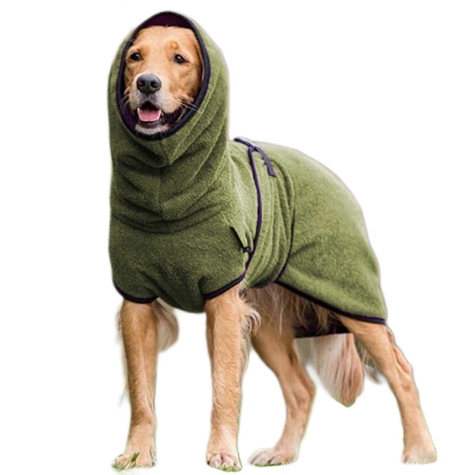 Dog Pet Bathrobe Towel Soft Microfiber Bath Robe Drying Super Absorbent Robe Coat