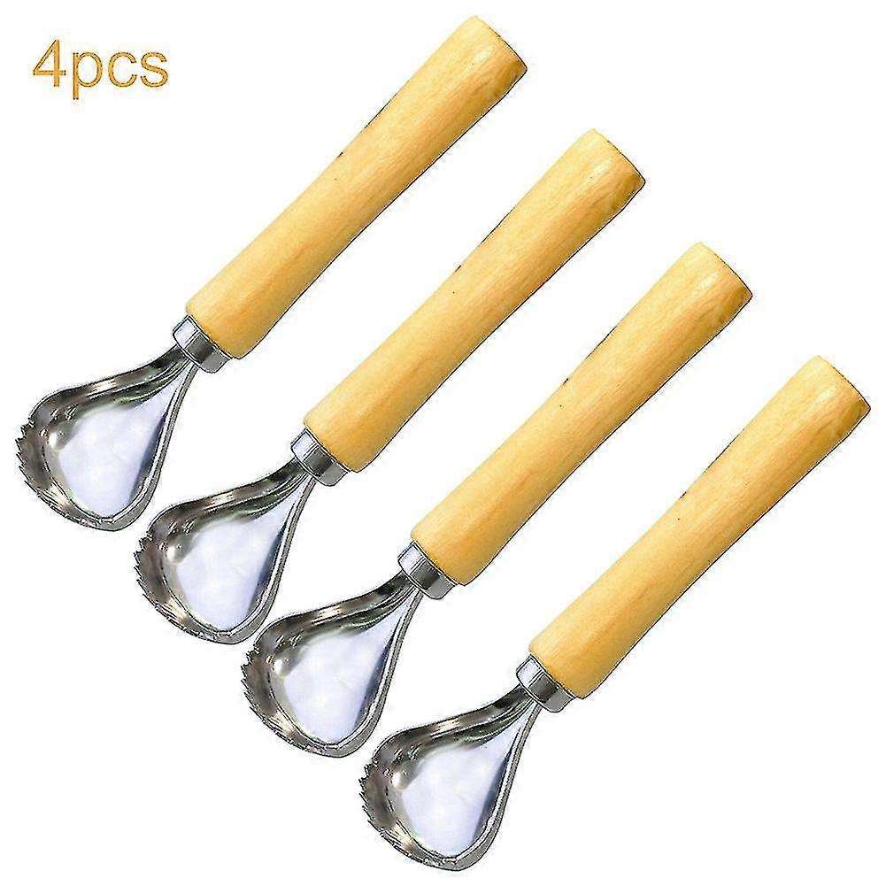 Fish Scalers Brush Serrated Fish Scalers Remover With Wooden Handle Easily Remove Fish Scales