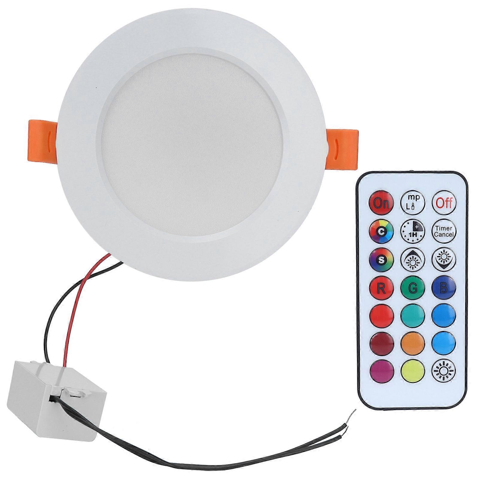 5W 85V265V Downlight RGB RGBW Embedded Ceiling Light with 21Keys Remote Control for Home KTV Use