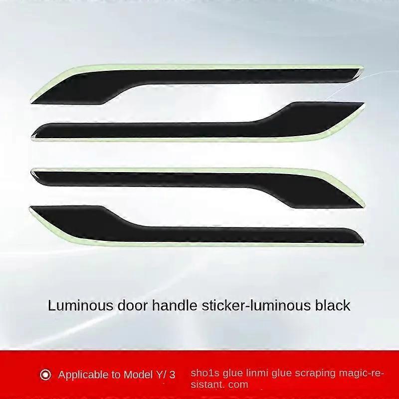 Car Interior Car Door Handle Stickers Anti-Scratch Luminous for Tesla Model 3/Y Scratch-Resistant Car Stickers Universal car accessories