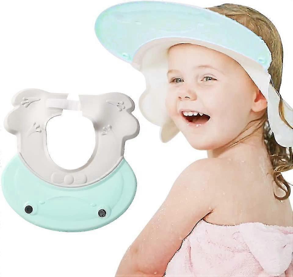 調節可能なベビーシャワーキャップ - ヘア洗浄用 - ライトグリーン