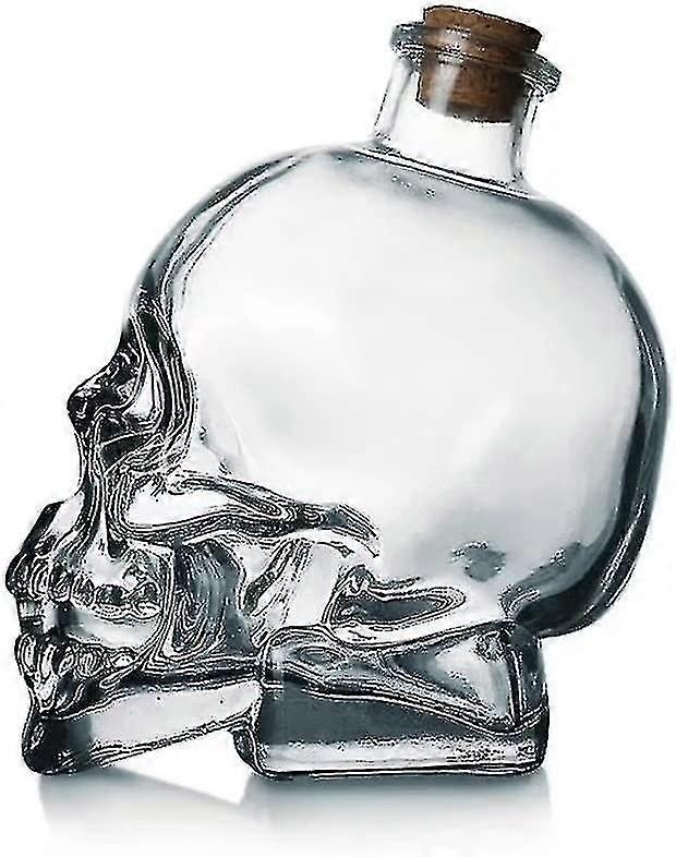 Κρανίο decanter μολύβδου-ελεύθερο γυάλινο κρανίο prop ουίσκι μπουκάλι με φελλό πώμα