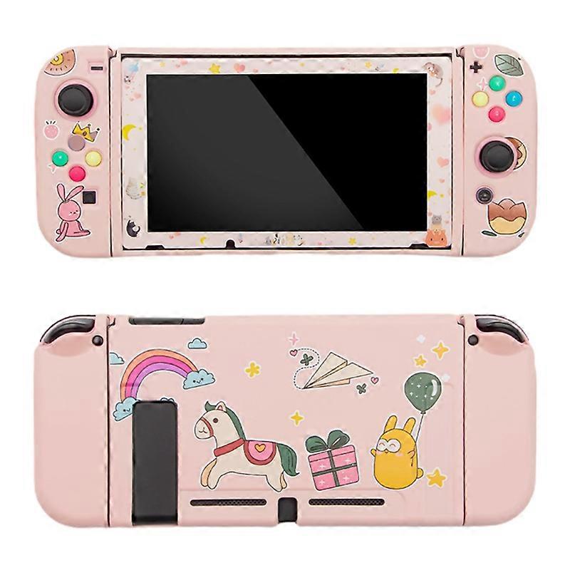 For Nintend Switch Case Cute Cartoon Full Cover Shell Joy-Con Controller Shell H