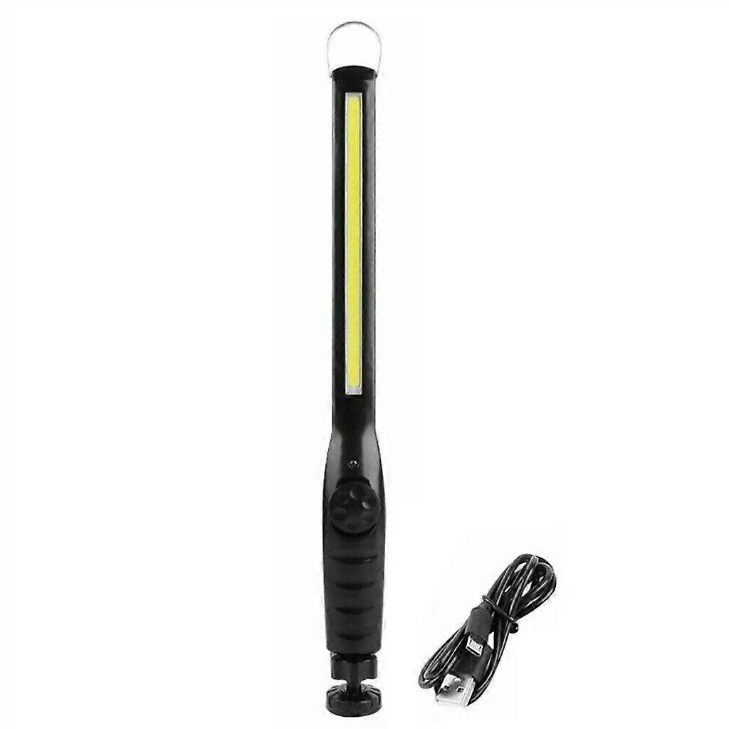 Rechargeable LED COB Work Light Mechanic Flashlight Lamp Magnetic Base Camping Hanging Inspection Repair Torch Built-in Battery