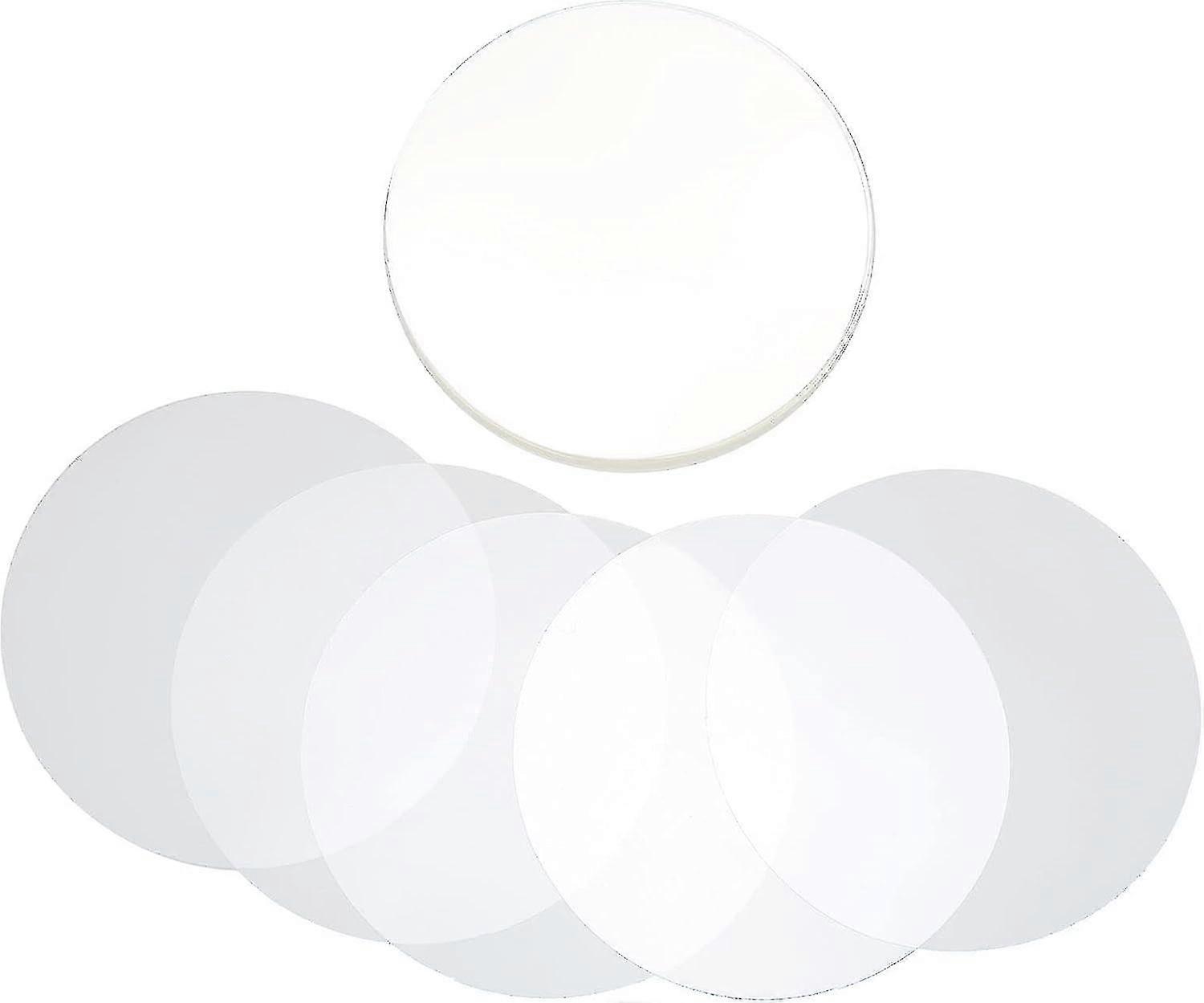 Dd-100 Pcs Circle Mylars, Button Parts Metal With Clip Pin Top & Bottom Plastic Cover Film Button Maker Parts (58mm)
