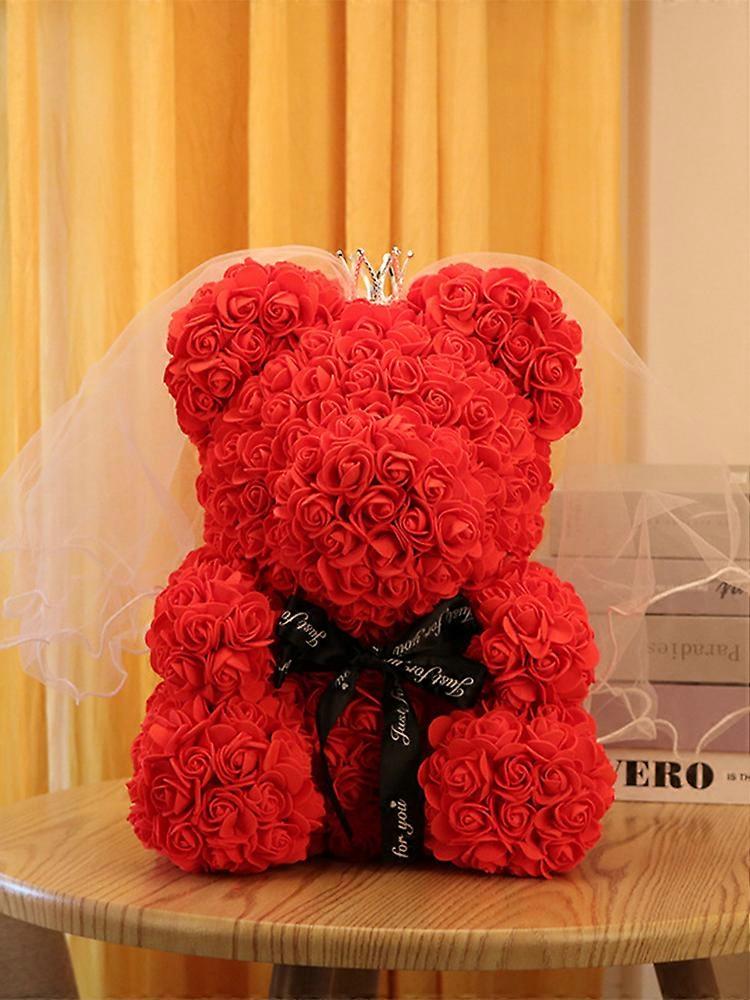 2024 New Hot Rose Bear Artificial Flower Foam Eternal Life For