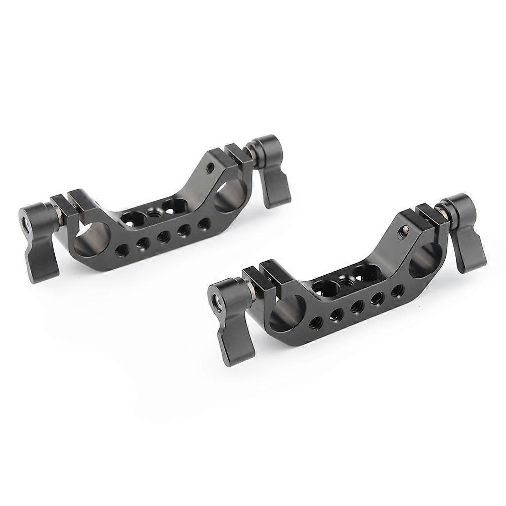 Lanxri 15mm Rail Rod Clamp 1/4"-20 Thread (Black, 2 Pieces)