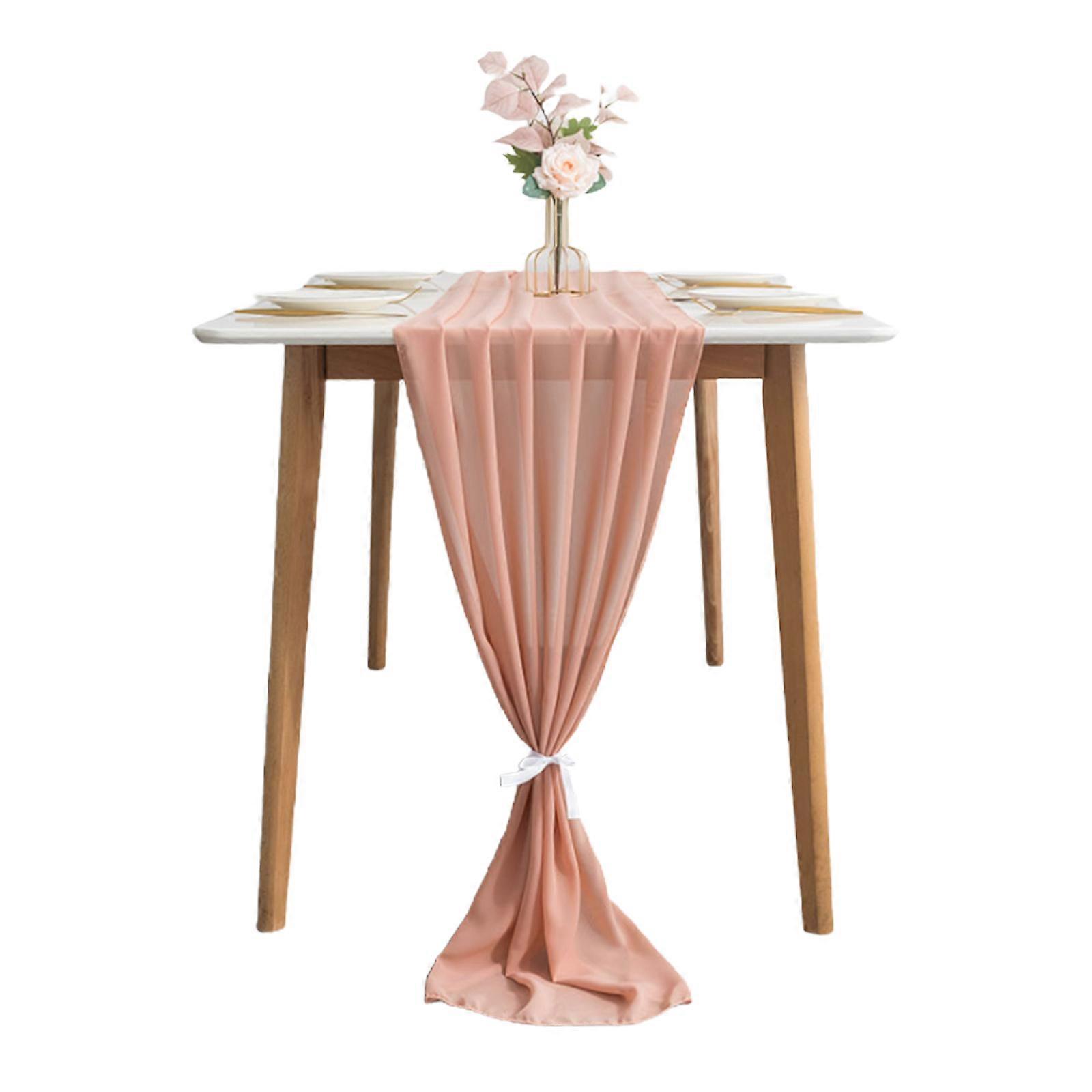 Chiffon Table Runner Wedding Table Runner Gauze Table Runner Rustic Sheer Table Decor