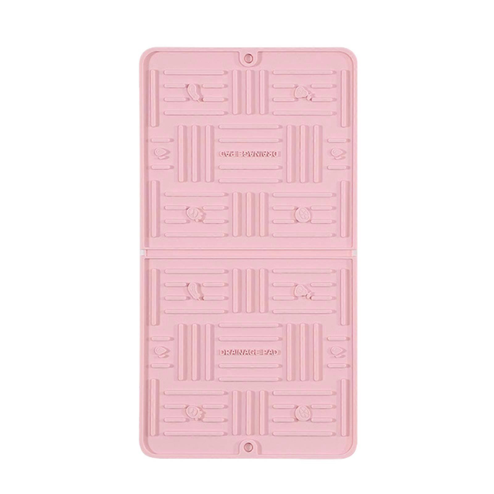 JiKaiX Drain Mat Convenient Foldable Countertop Drying Pad Heat Resistant Silicone Drain Pad for Home Kitchen