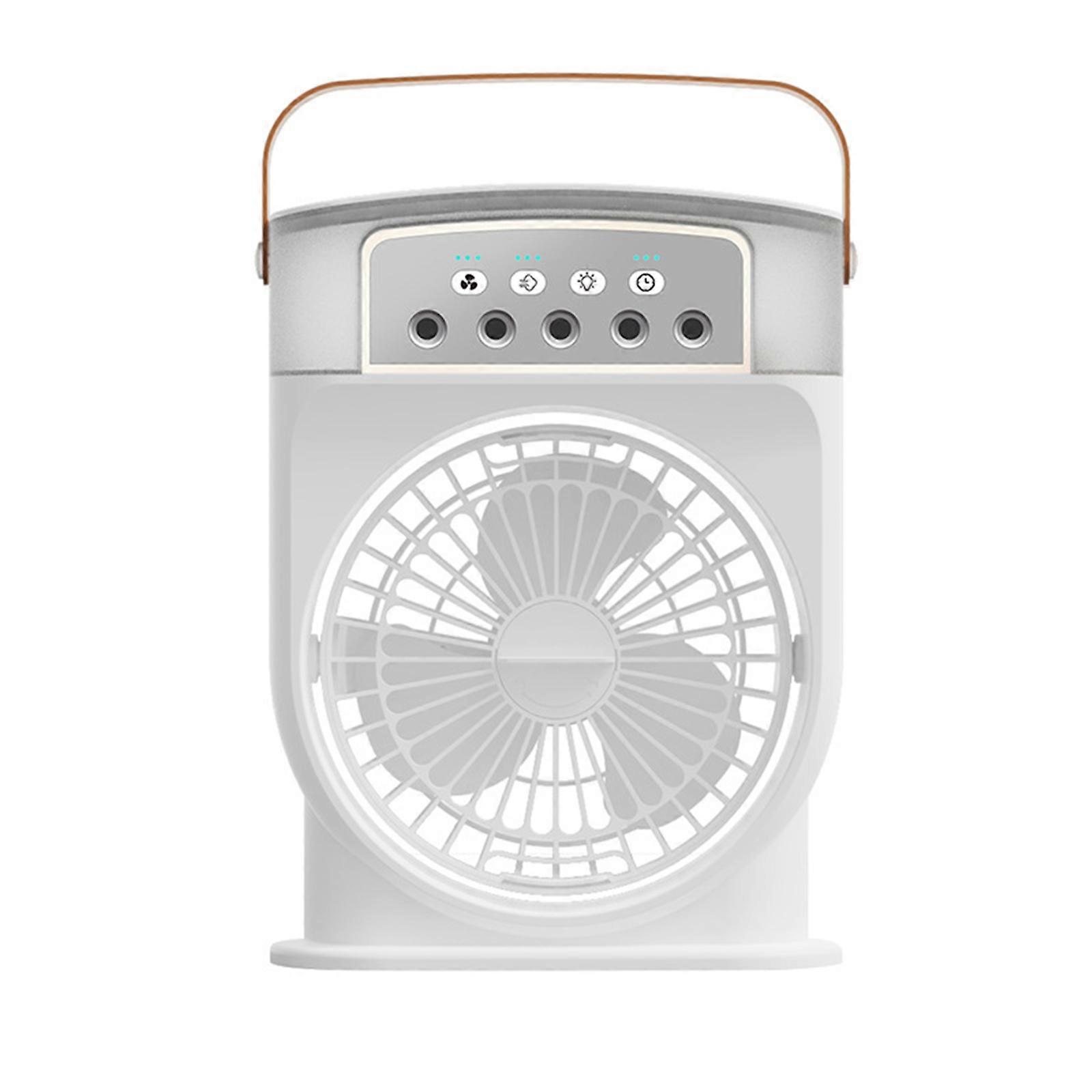2024 Portable Air Conditioner Fan, Mini Evaporative Air Cooler with 7 Colors LED Light, 1/2/3 H Timer, 3 Wind Speeds and 3 Spray Modes for Your Desk,