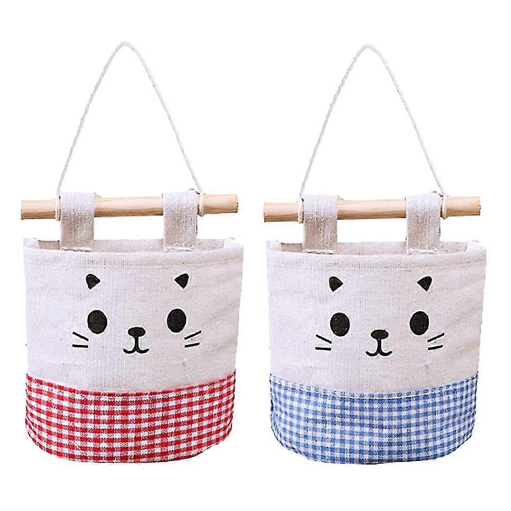 2PCS Cute Over The Door Hanging Storage Bag