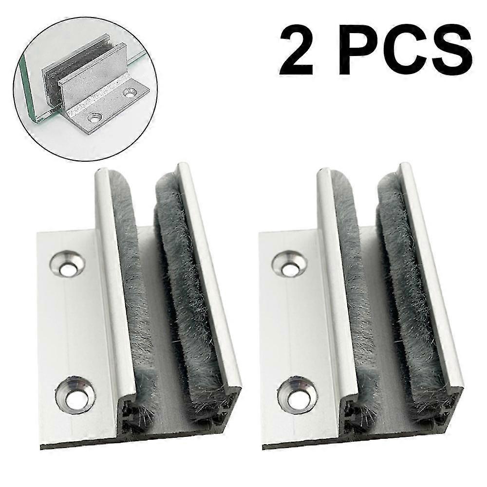 2PCS F-type الزجاج انزلاق حامل الباب، التلقائي الباب سوينغ توقف، انزلاق الباب على شكل حرف U تسلسل