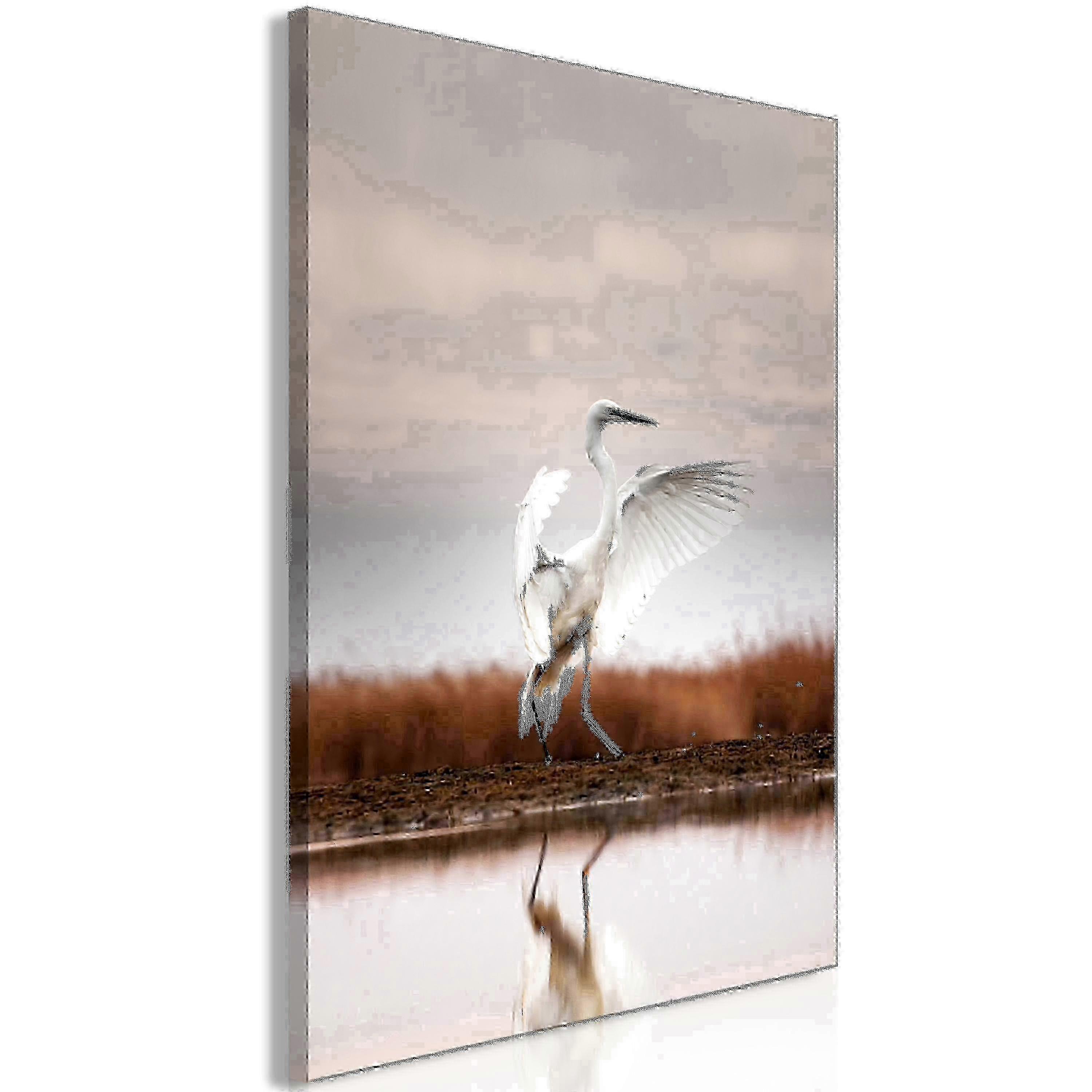 Impression sur toile - L’automne au bord du lac (1 partie) Vertical