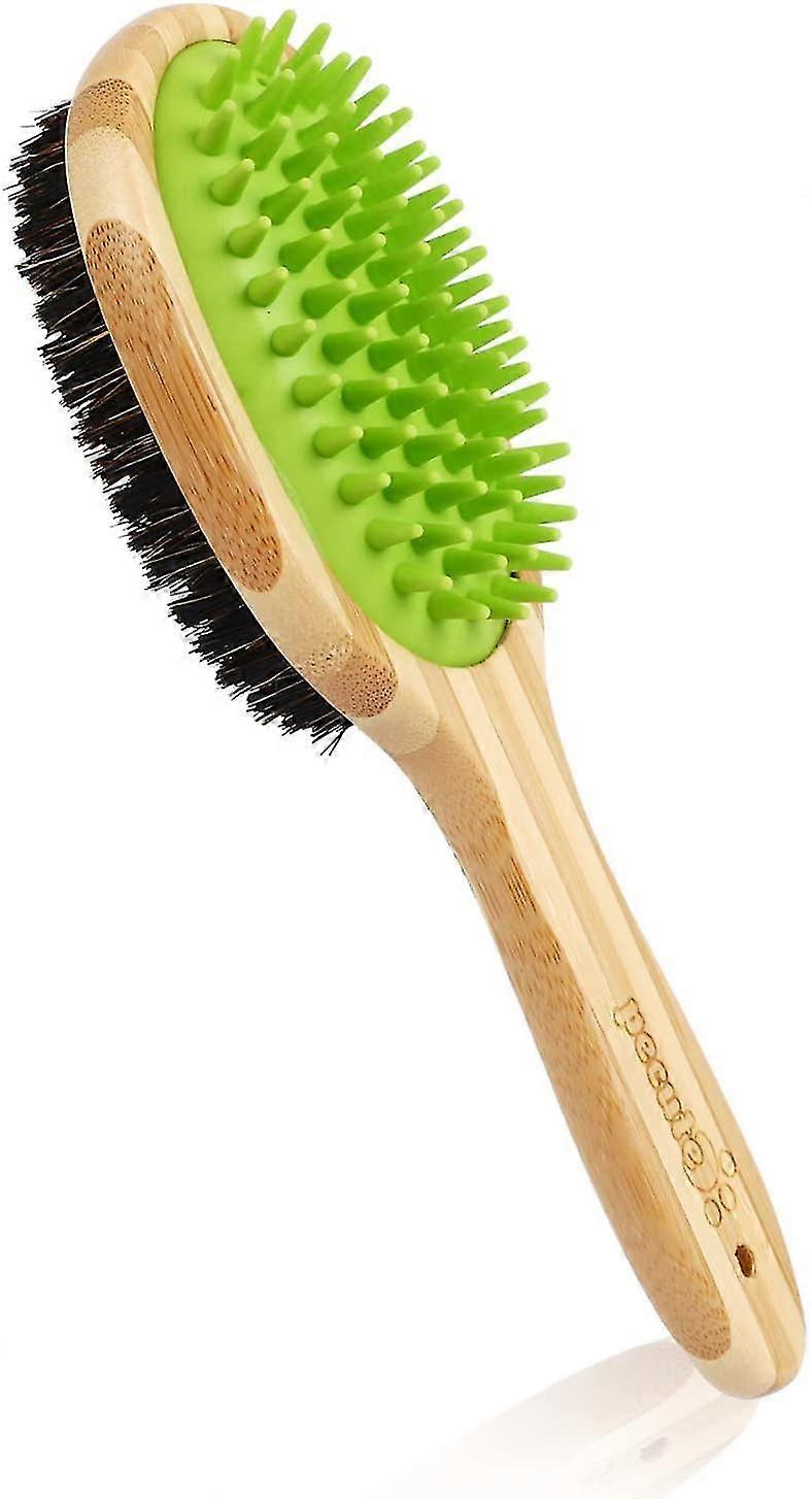 Double-Sided Bamboo Wood Pet Massage Brush