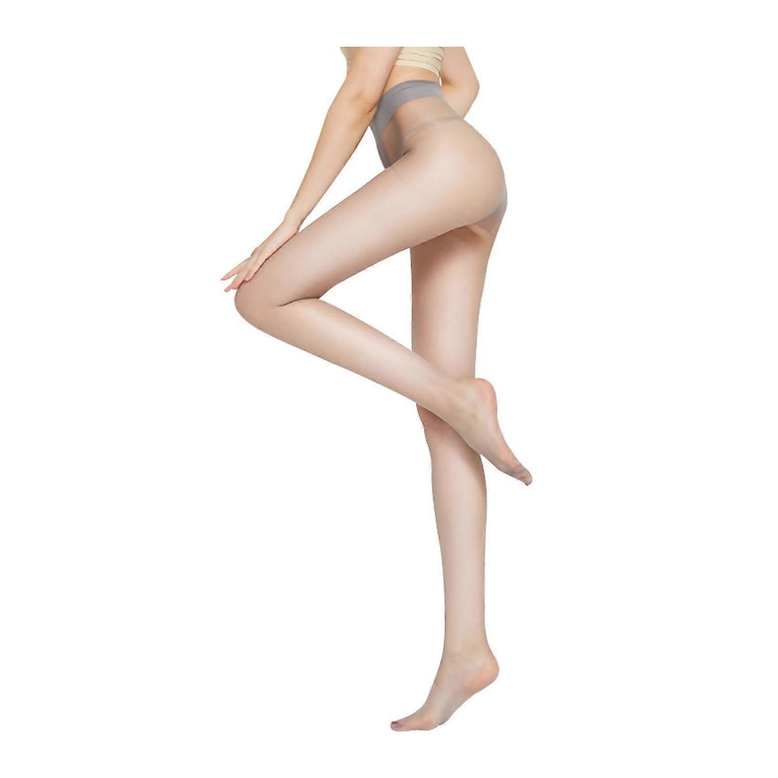 Women Pantyhose Ultra-thin See-through Mesh High Elasticity High Waist Seamless Anti-slip Solid Color Commute Dating Party Mini Skirt Matching Pantyho