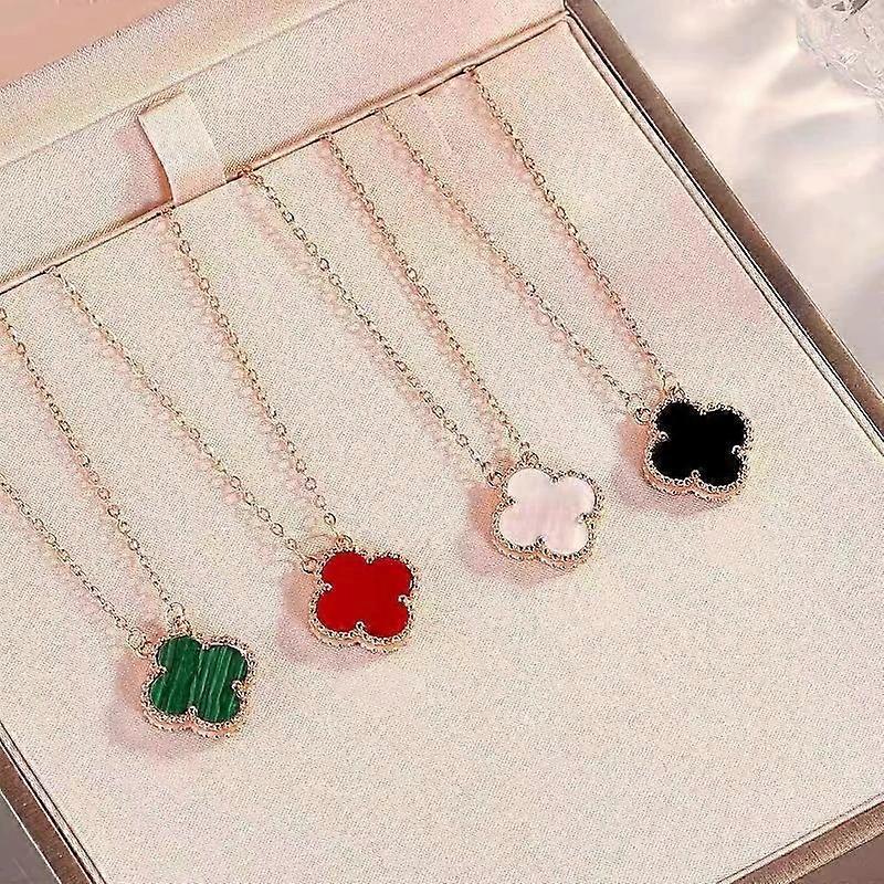  Necklace-Lucky Clover-Charming Agate-Elegant Gift
