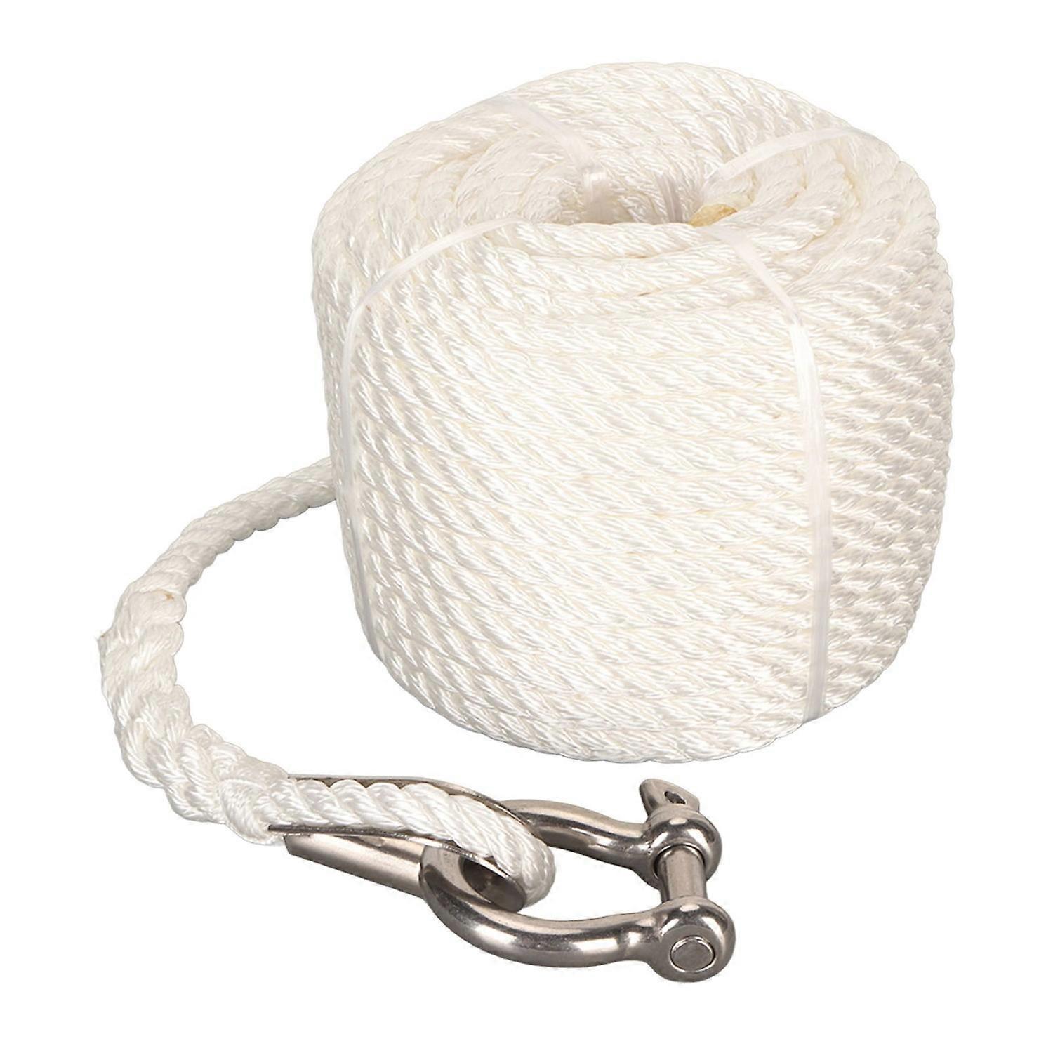 75FT Double Braid Nylon Boat Dock Lines 1565 Lbs Breaking Force Mooring Rope for Berthing Towing Hoi