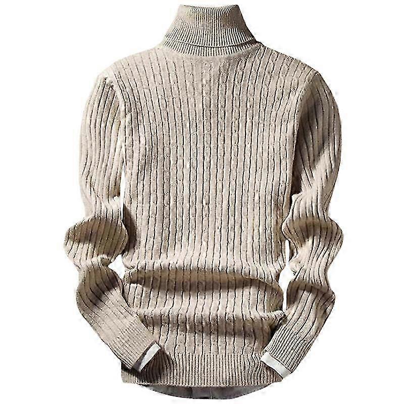 Men High Neck Plain Jumper Sweater