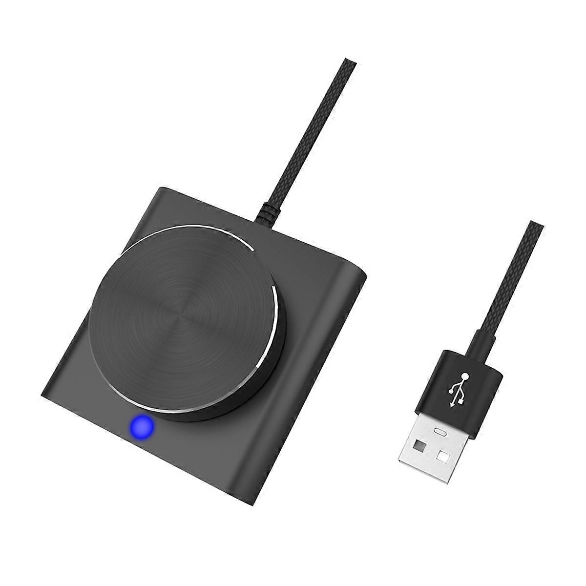 USB Volume Control Knob External Audio Adjuster with USB Cable for PC, Speaker Knob Switch