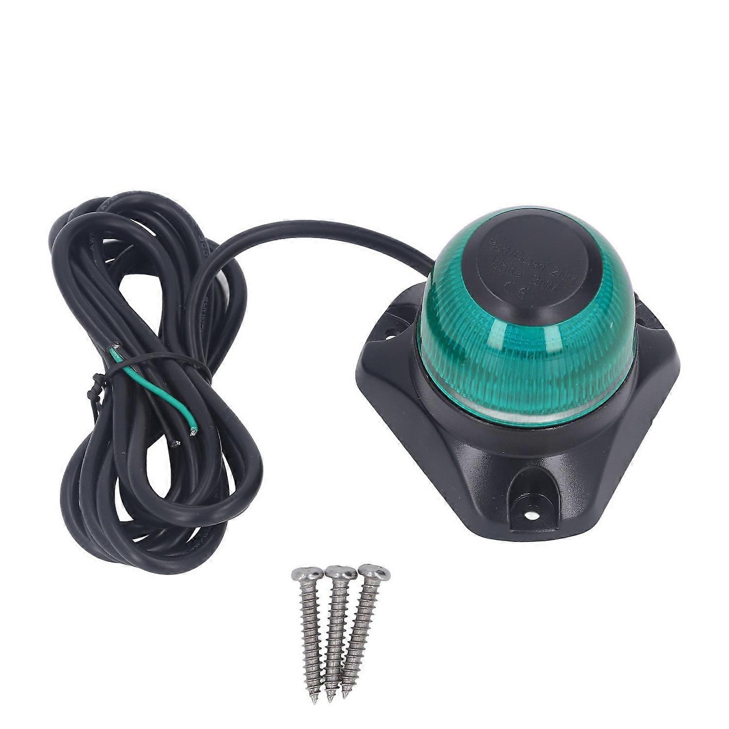Boat Navigation Light LED IP67 Waterproof Anti Glare Foldable Boat Stern Light DC10‑30V 3W Green 2NM