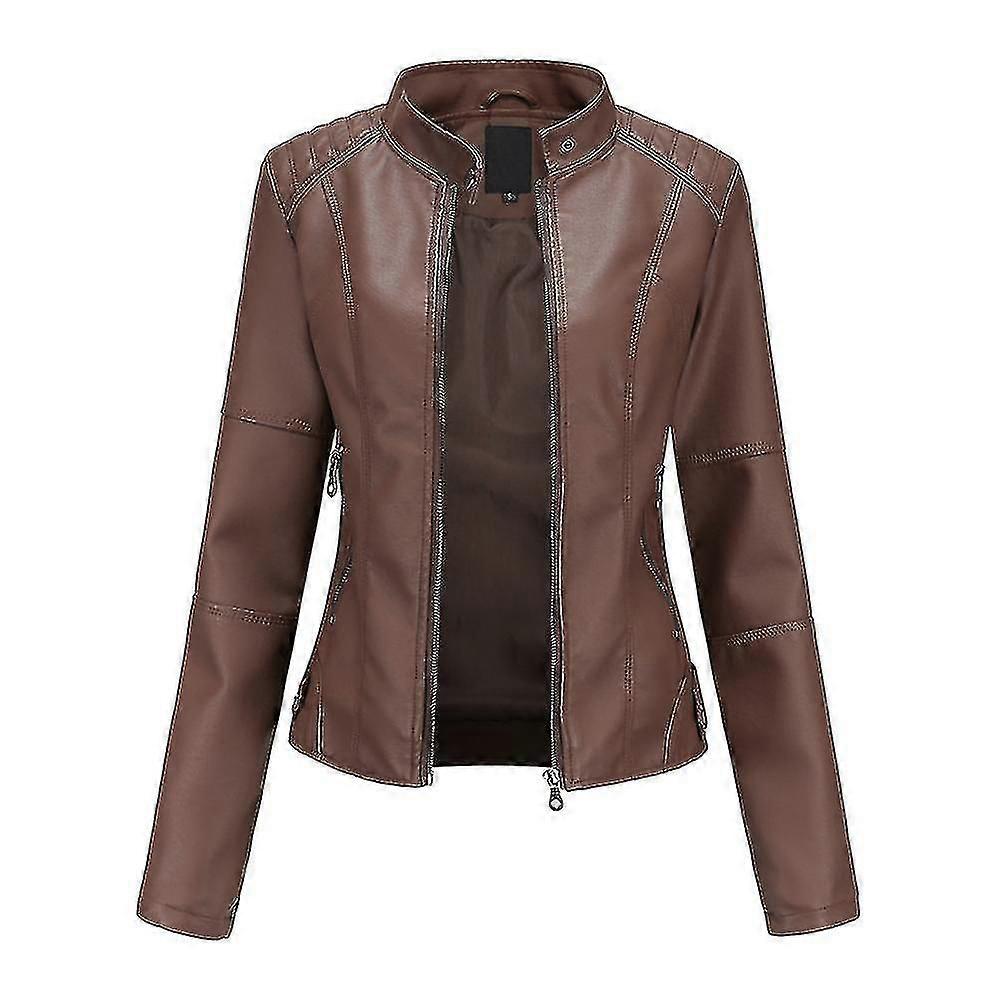 المرأة سليم صالح عارضة جميع المباريات دراجة نارية قصيرة سستة سترة جلدية