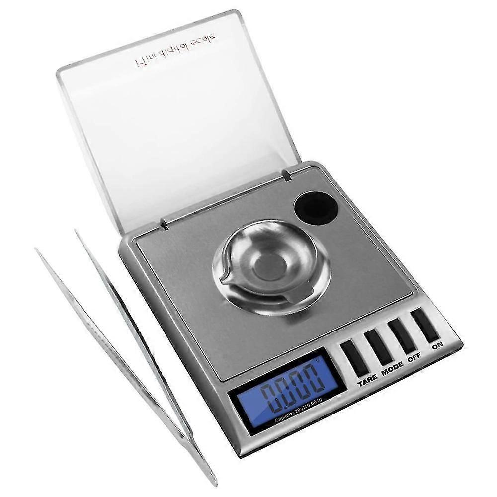 Portable Precision Digital Milligram Scale 20g X 0.001g Jewelry Scale (sier),6803