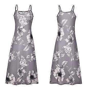 slim fit dress slacks Fashion Print V-Neck Cute Loose Dress: Apricot / XL main image 0