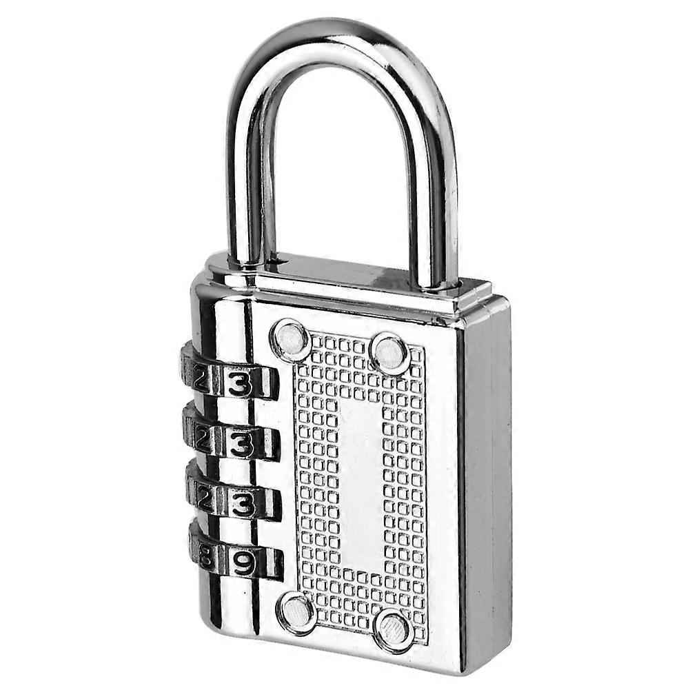 4-digit Combination Password Padlock Gym Drawer Padlock(Silver)