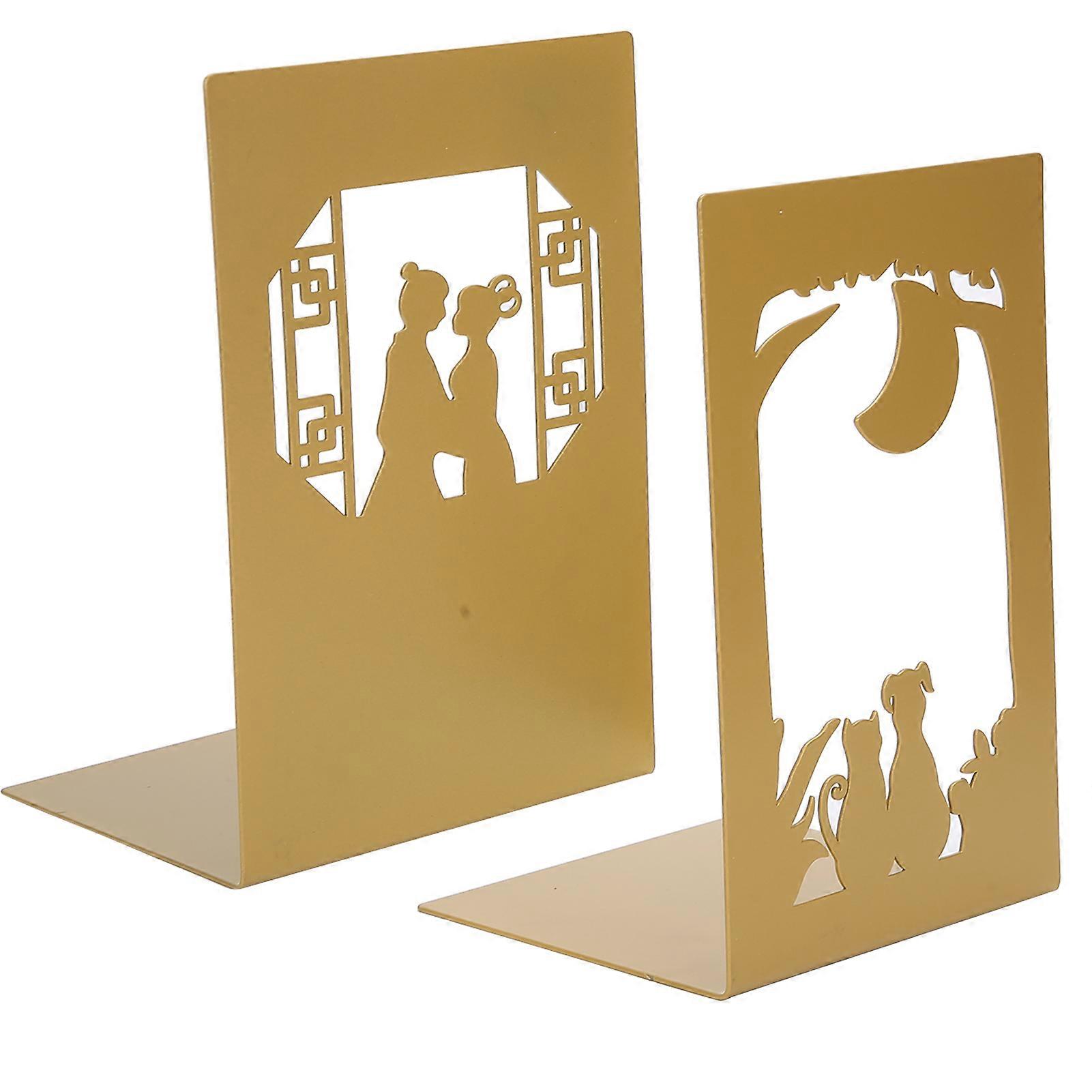 Metal,Book,Divider,Thicken,Bookend,Organize,Bookshelf,Craft,Collection