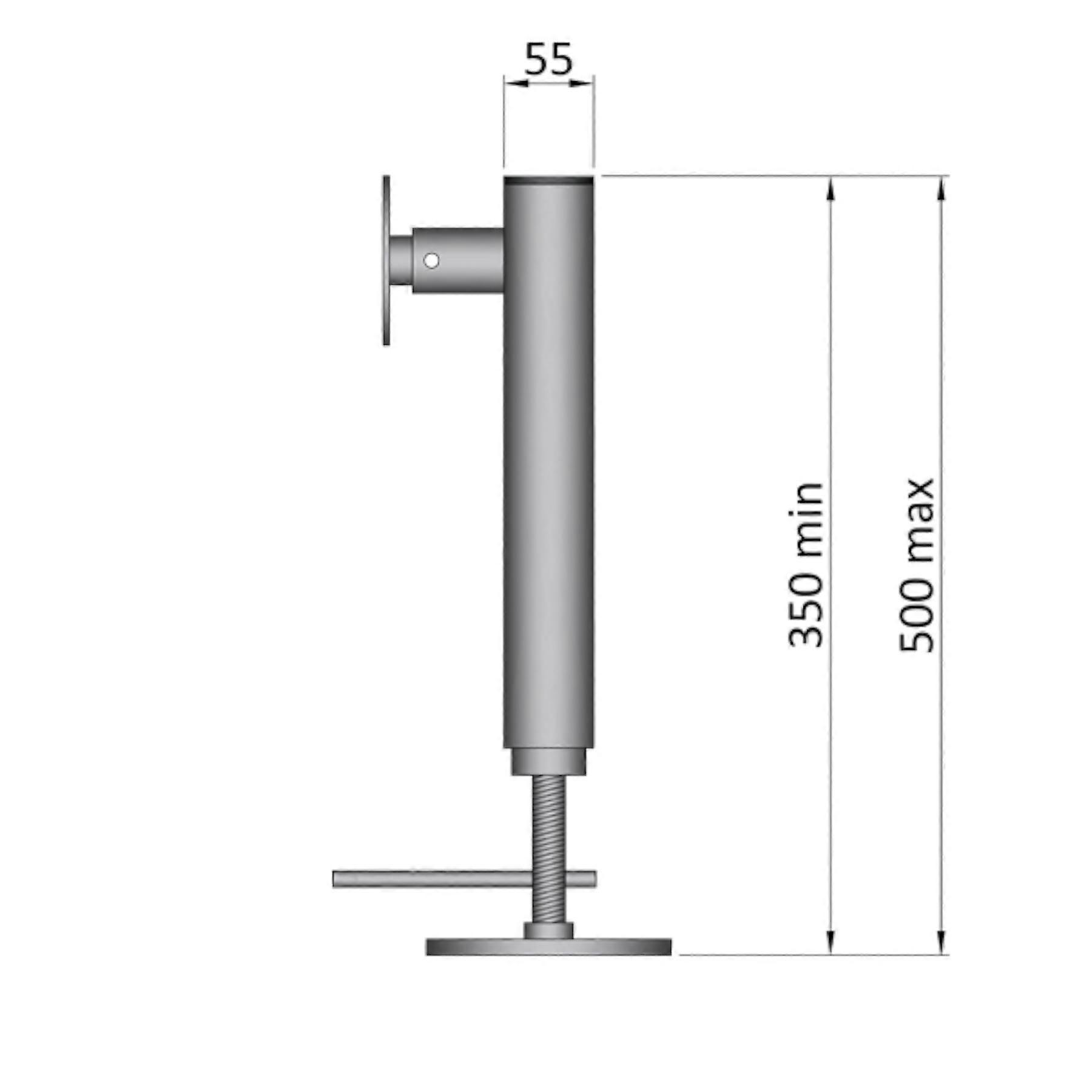 1000kg Capacity Swivel Jack Prop Stand Trailer for Ifor Williams Indespension
