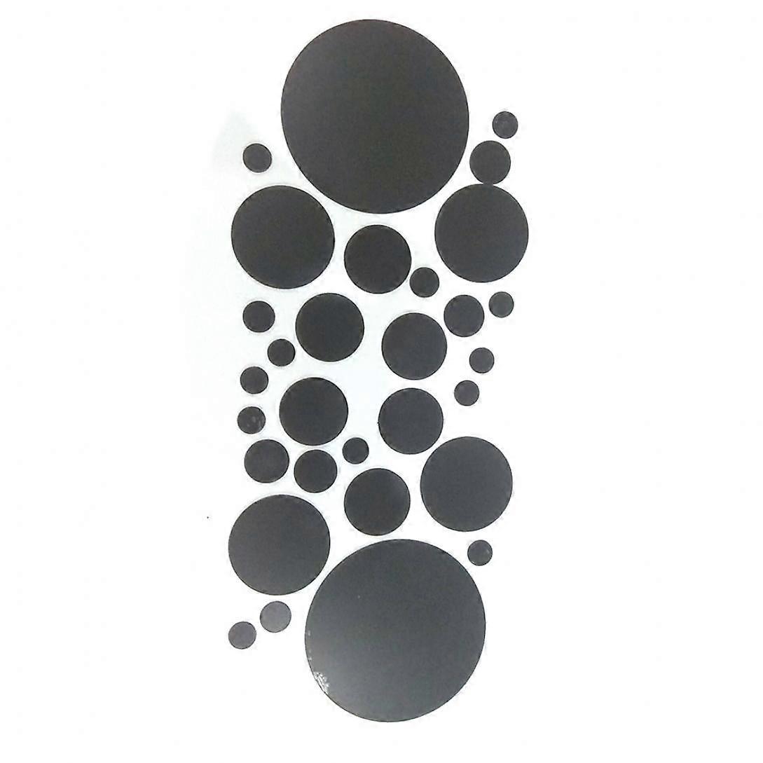 L&B Shop 30Pcs 3D Mirror Round Removable Self Adhesive Wall Sticker Wallpaper Home Decor