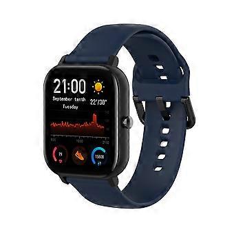 For Amazfit GTS4 Mini Solid Color Soft Silicone Watch Band, Size:S Size