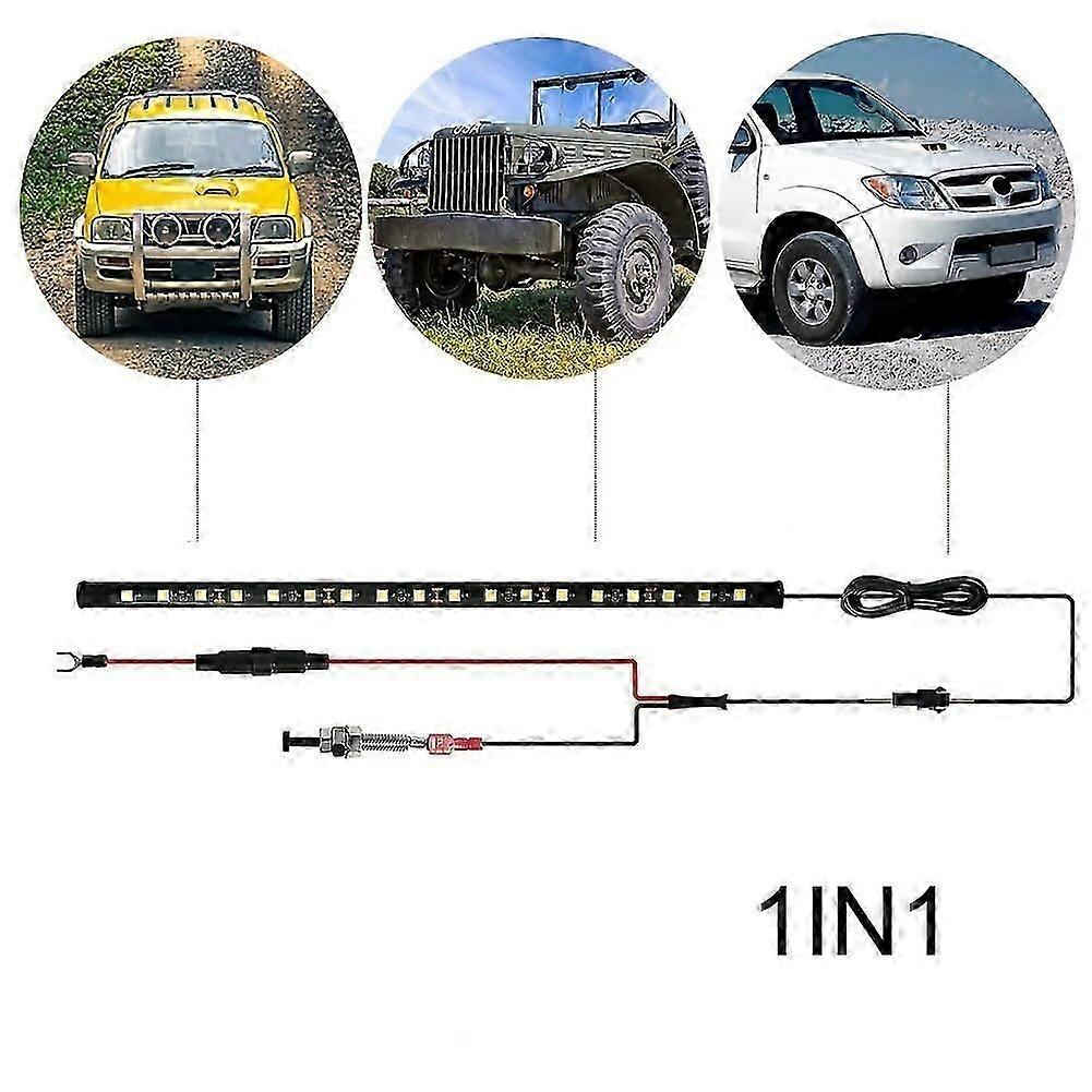 1set Led Car Under Hood Work Inspection Light Kit Waterproof 12v White Led Strip Lights Bars Car Hood Lights Fits Any Vehiclemotor Vehicle Lighting