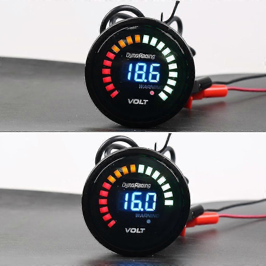 2 '' 52mm 12v Car Digital Voltmeter Volt Gauge Meter Digital 20 Led White 8
