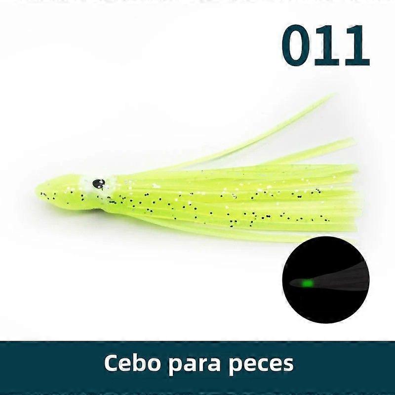 pro BEROS 5Pcs Luminous Silicone Octopus Carp Fishing Lures Size 5-12cm Sardine Set for Tackle and Jigging
