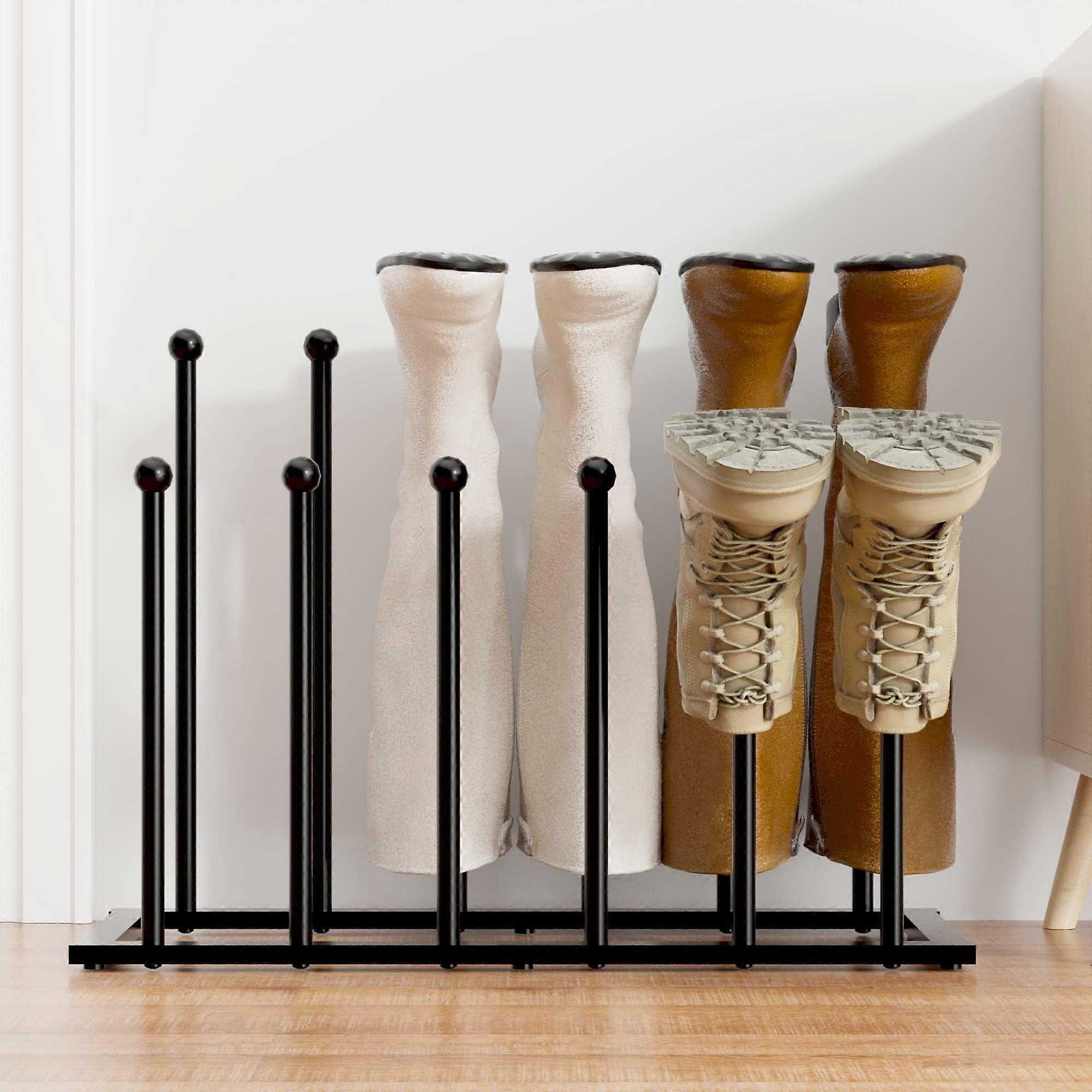 Metal shoe rack for dorm room, holds 6 pairs