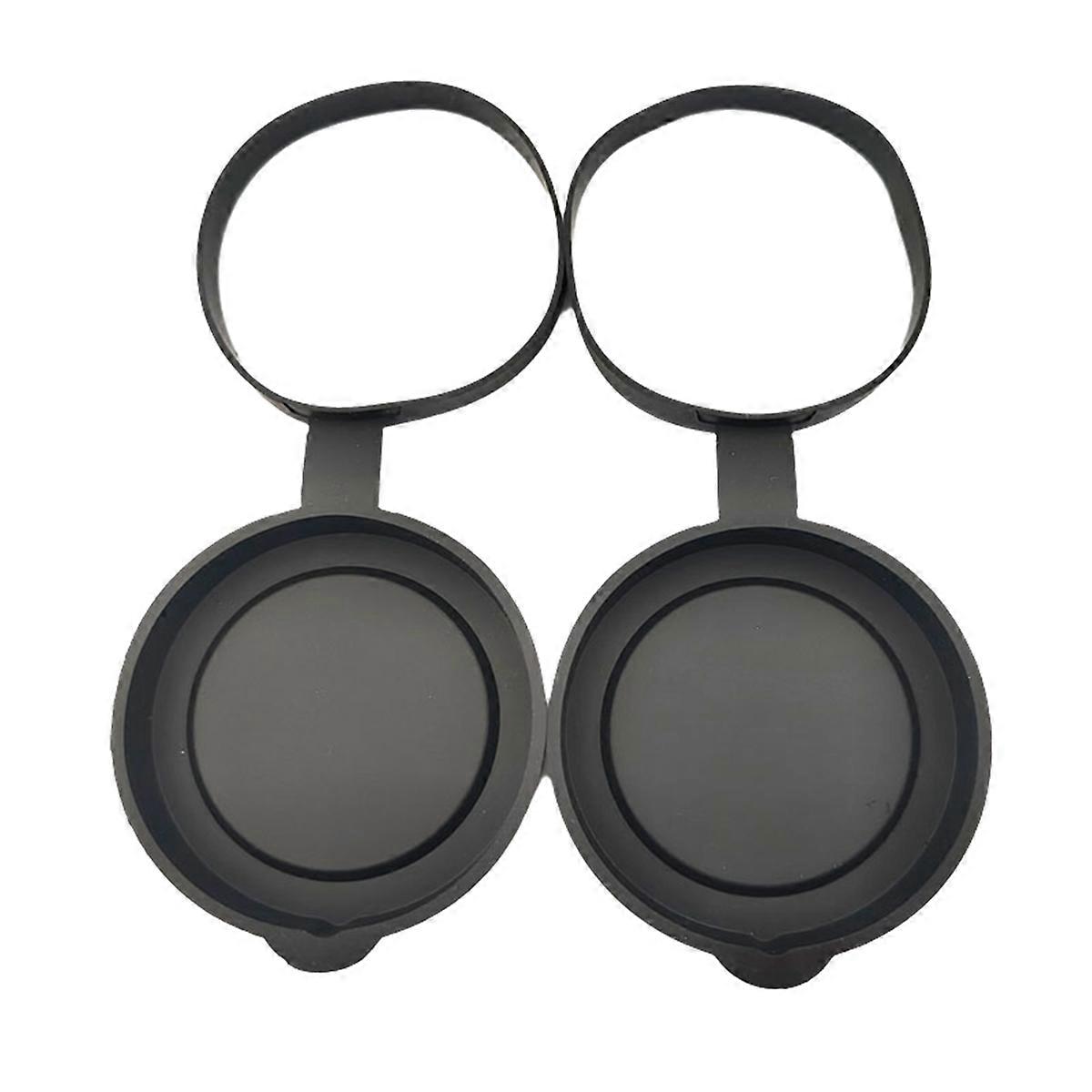 2 Pieces Binoculars Protective Rubber Objective Lens Cap Binocular Best Protect 61-63MM