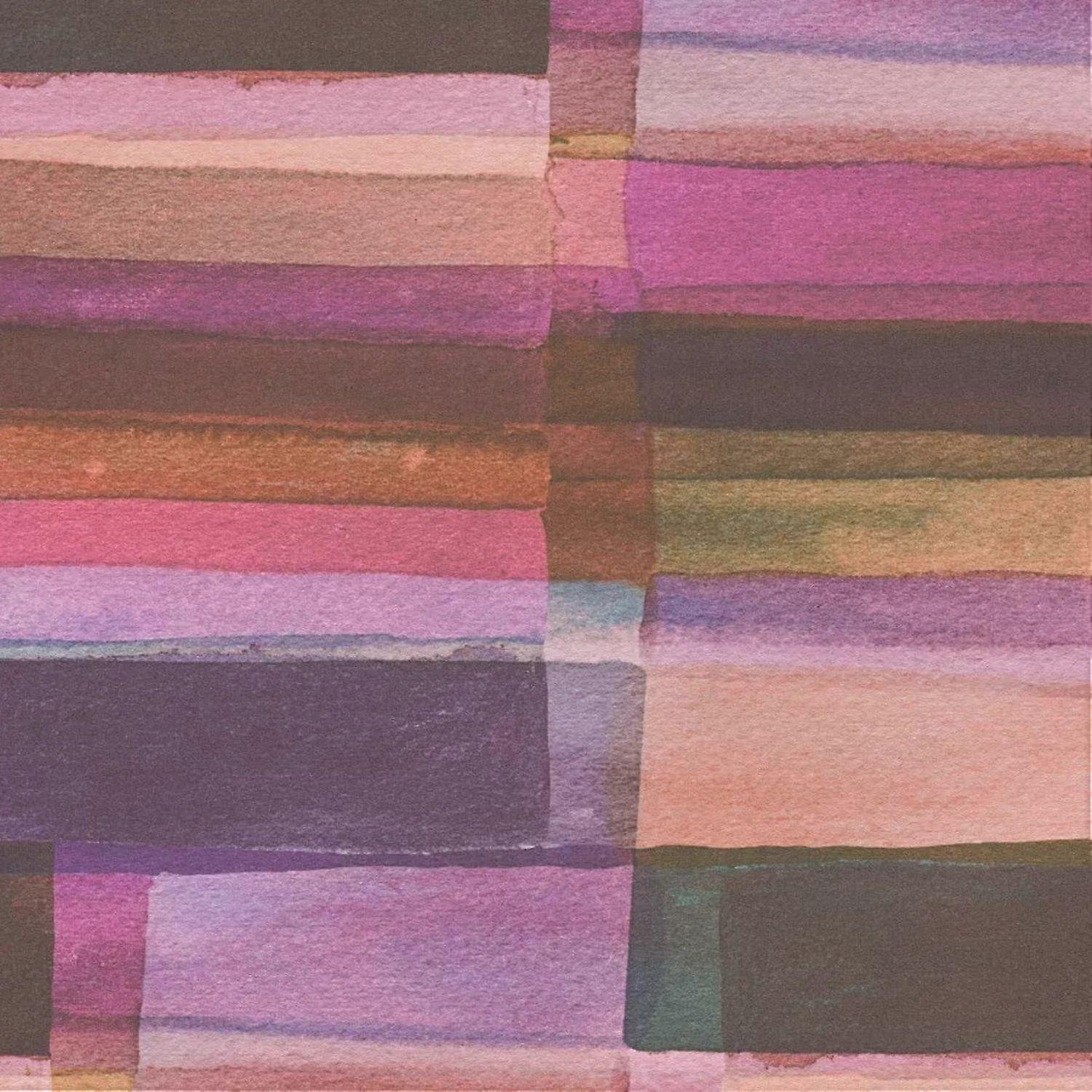 AS Creation Purple Horizontal Blocks Wallpaper