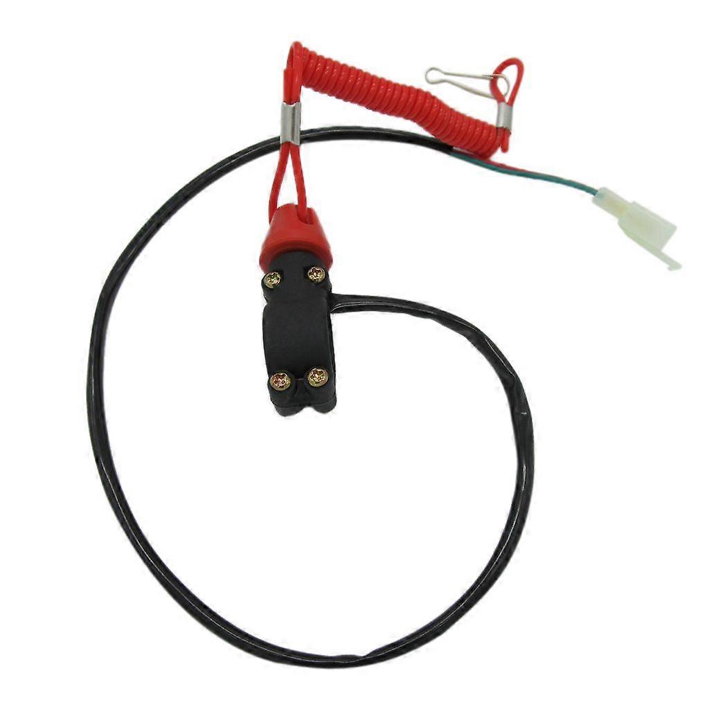 ATV Quad Outboard Engine Motor Kill Stop Switch & Safety Tether Lanyard